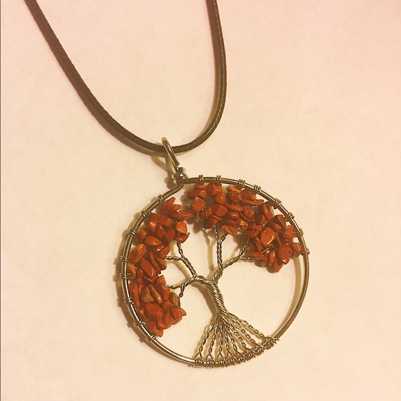 🎊HP🎉 Red Jasper Tree of Life Spiritual Necklace - Picture 3 of 3